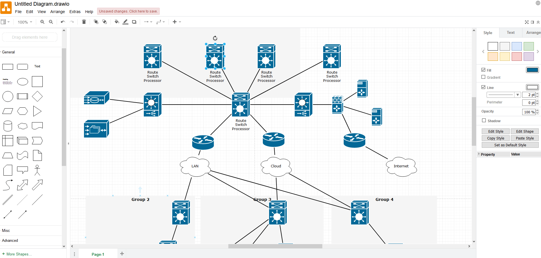 Przykładowa topologia wraz z GUI – źródło